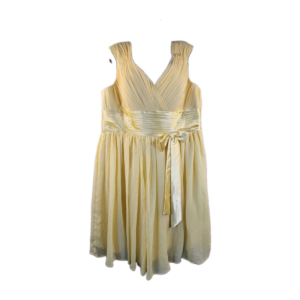 Light in the Box Women's Yellow Pleated Formal Special Occasion Dress Sz 16 18